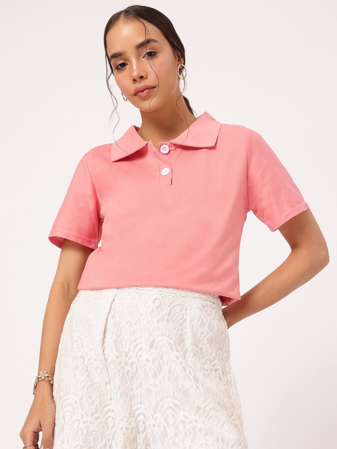 DressBerry Pastel Perfection Polo Neck T-shirt