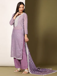 Mamicha Women Floral Printed Regular Pure Cotton Kurta with Palazzos & With Dupatta