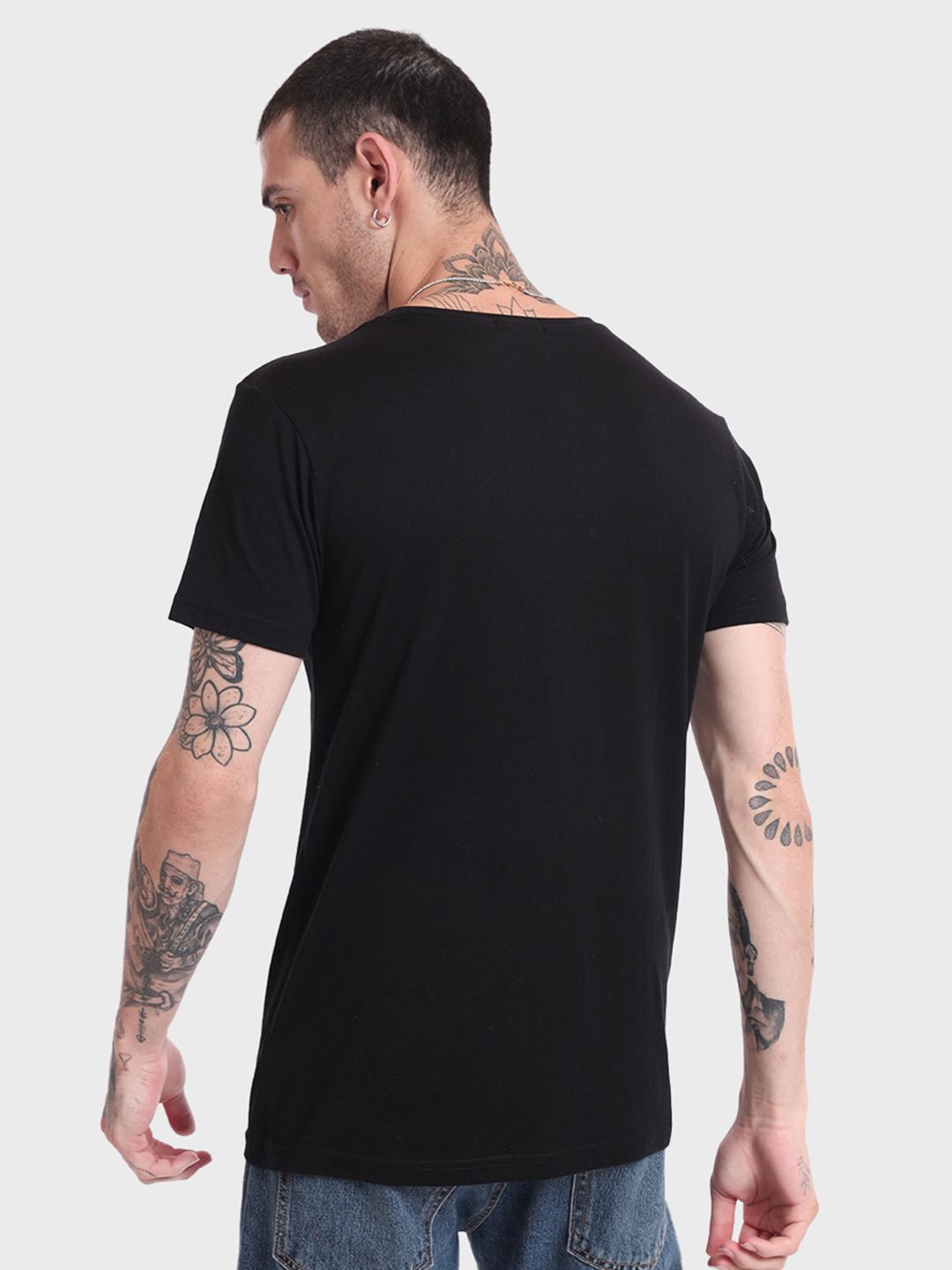 Bewakoof Pure Cotton Typography Printed Round Neck T-shirt