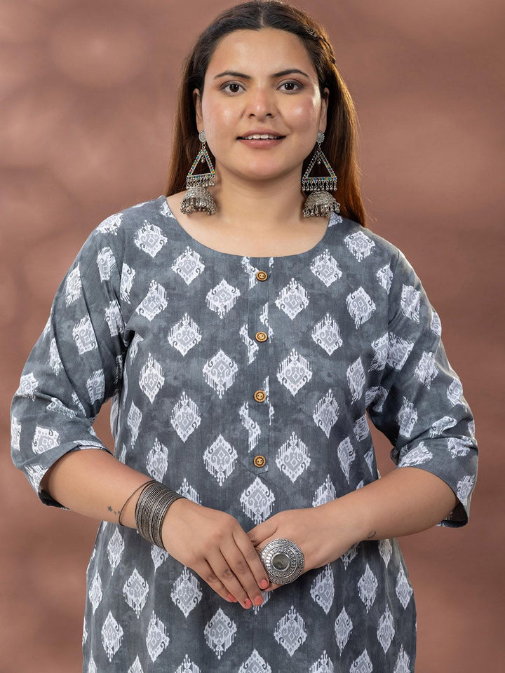 Mamicha Regal Ethnic Motifs Printed Kurta With Palazzos & Dupatta