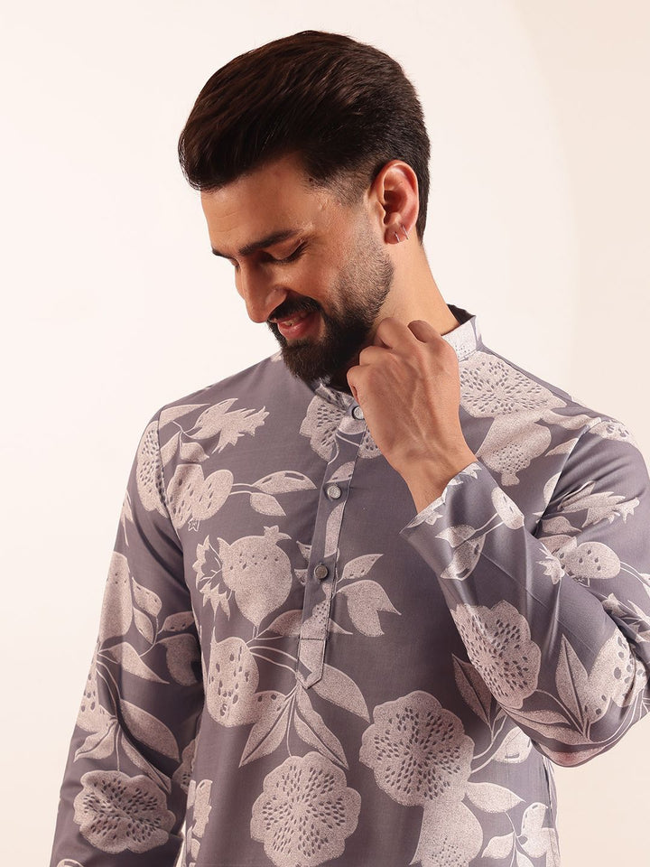 Anouk Men Floral Printed Regular Kurta with Pyjamas
