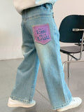 YK Girls Comfort Relaxed Fit High-Rise Light Fade Cotton Jeans