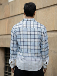 Powerlook Men Tartan Checks Checked Spread Collar Cotton Casual Shirt