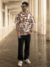 Powerlook Men Conversational Printed Polo Collar T-shirt