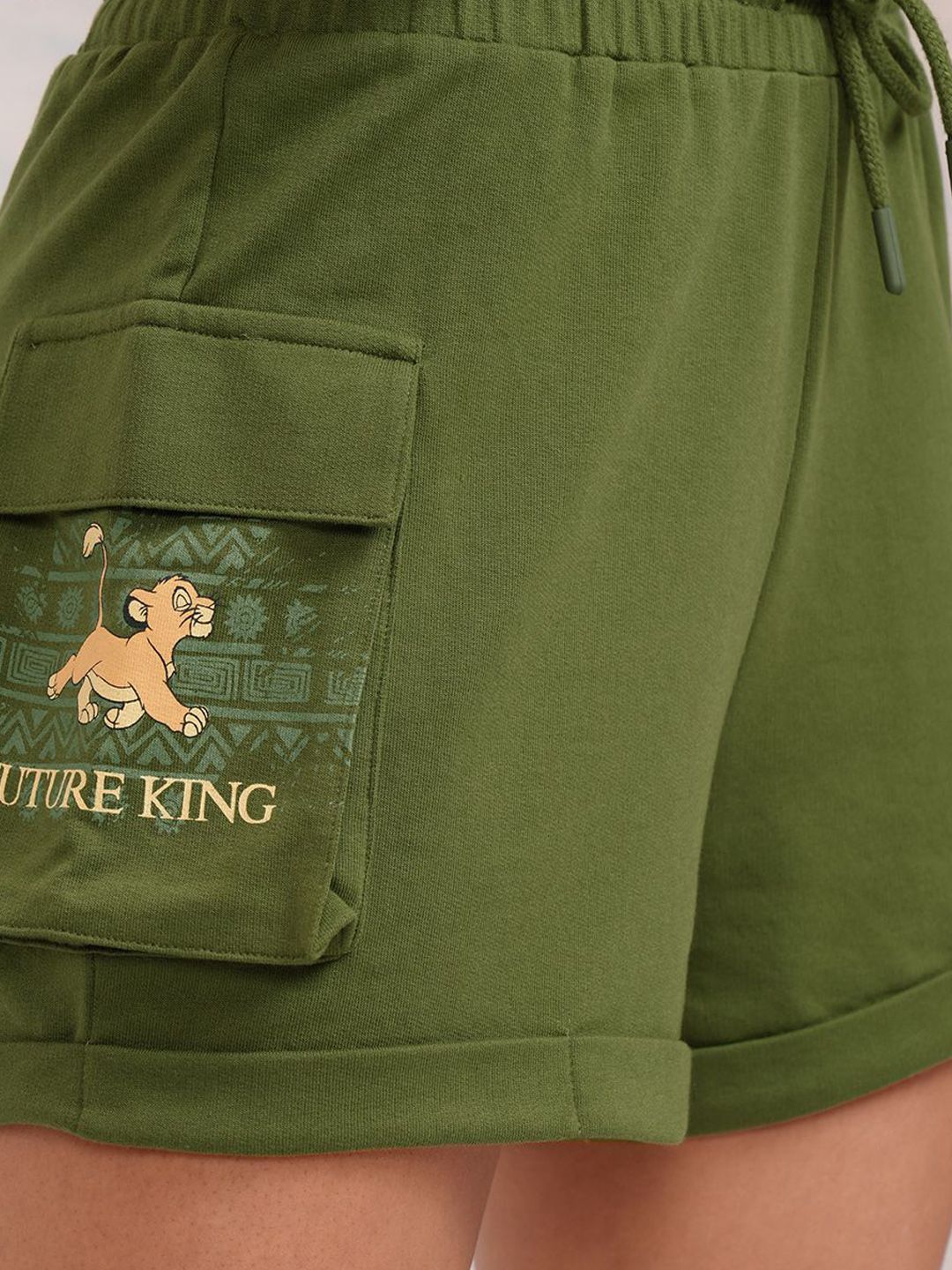 Tokyo Talkies Disney Women The Lion King Printed Cargo Shorts