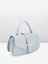 DressBerry Textured Structured Satchel Bag