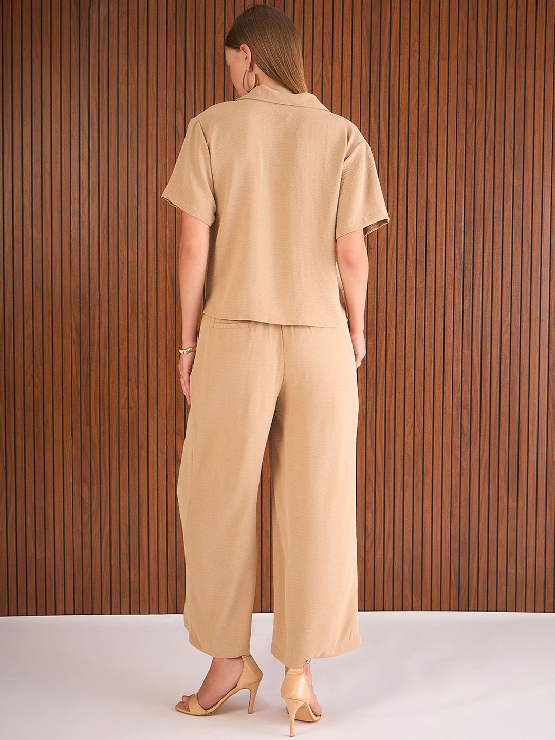 SASSAFRAS Notched Collar Shirt With Trousers Co-Ords