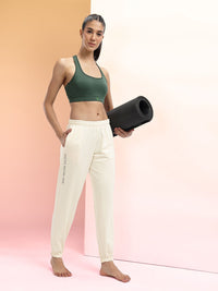 HRX by Hrithik Roshan Women Typography Print Mid-Rise Yoga Joggers