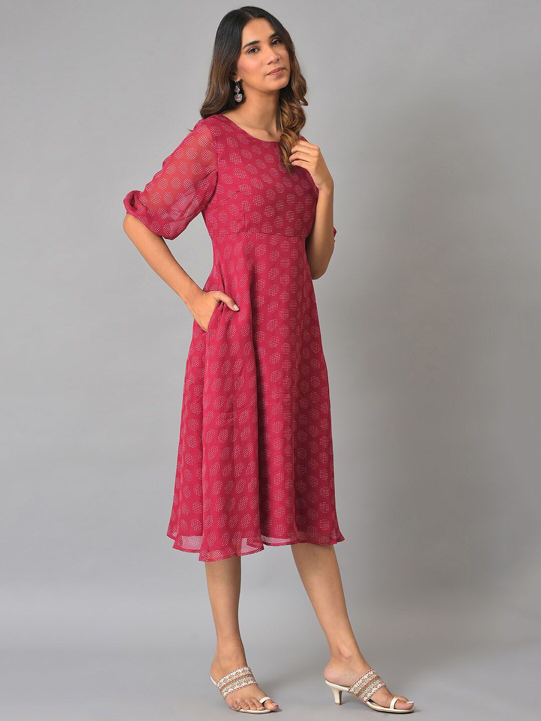 W A-Line Midi Dress