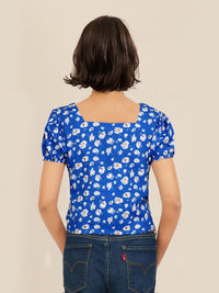 DressBerry Floral Printed Puff Sleeve Top