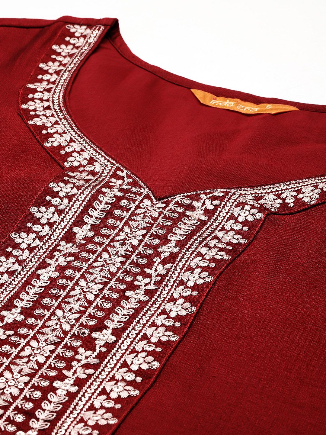 Indo Era Ethnic Motifs Embroidered Sequinned Kurta with Trousers & Dupatta