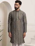 SOJANYA Kurta Cotton Sutera Lurus Sulam Bunga
