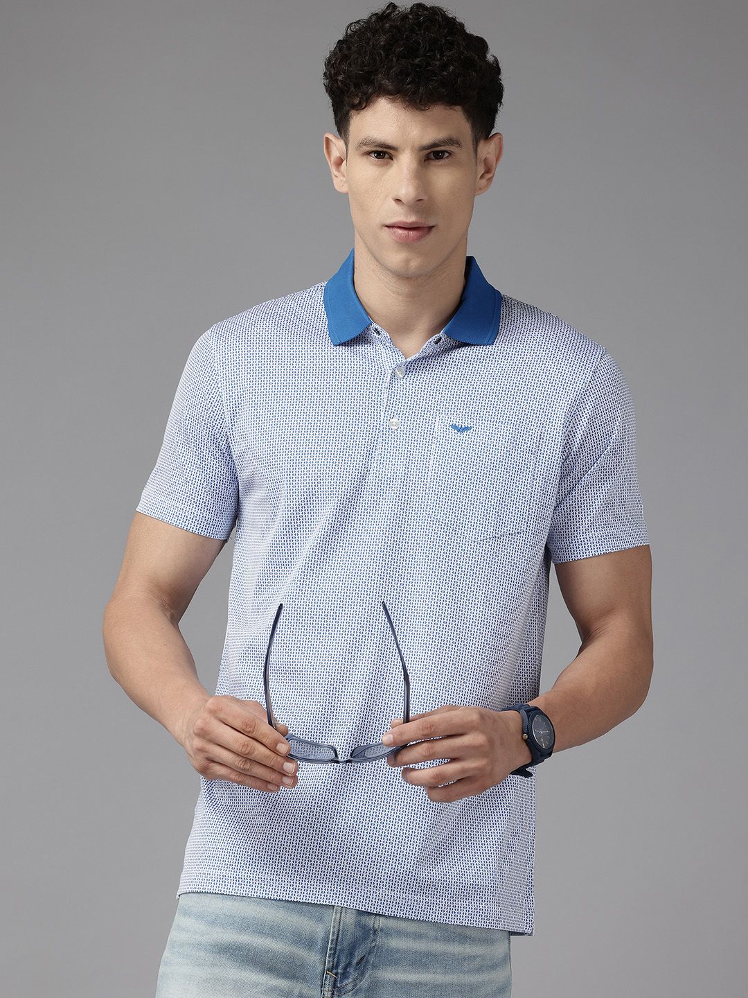 Park Avenue Geometric Printed Slim Fit T-shirt