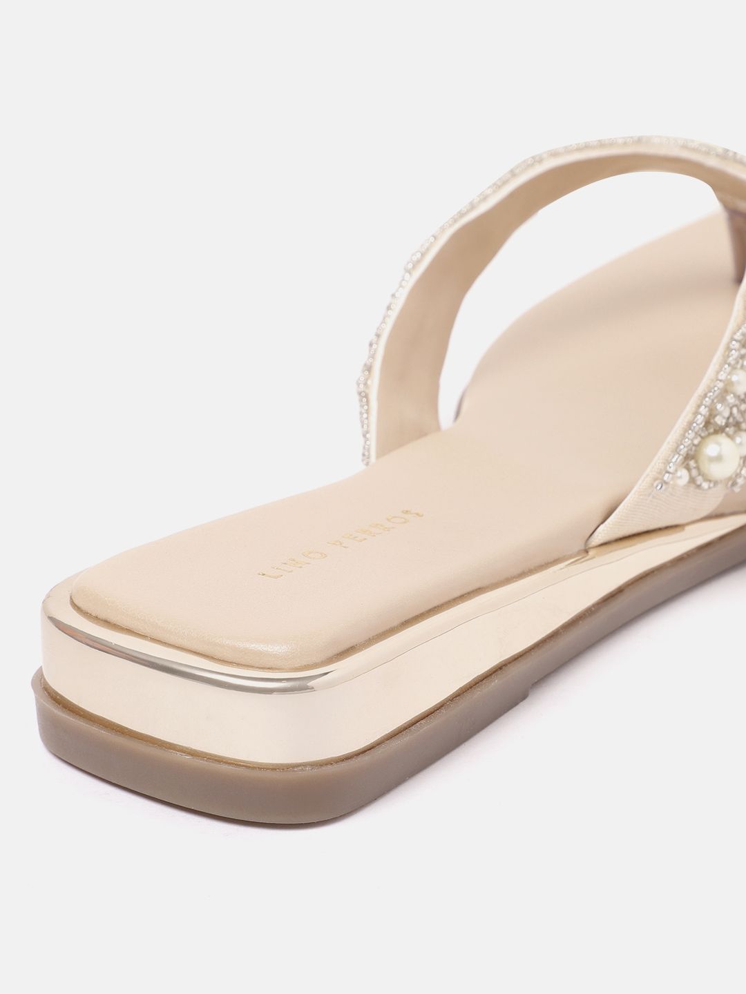 Lino Perros Women Embellished Open Toe Flats