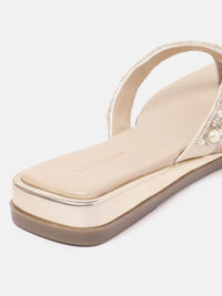 Lino Perros Women Embellished Open Toe Flats