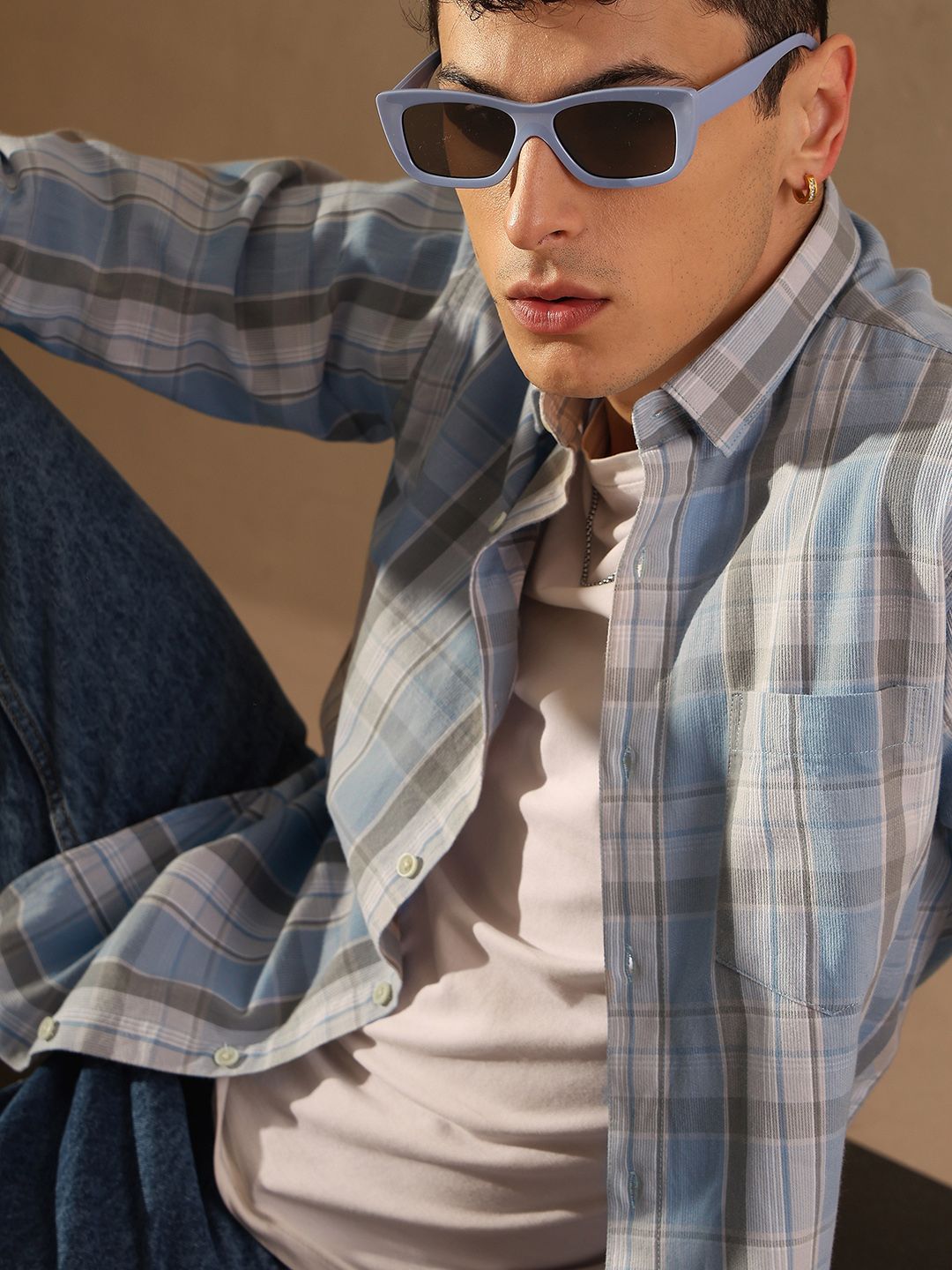 DENNISON Smart Tartan Checks Casual Shirt
