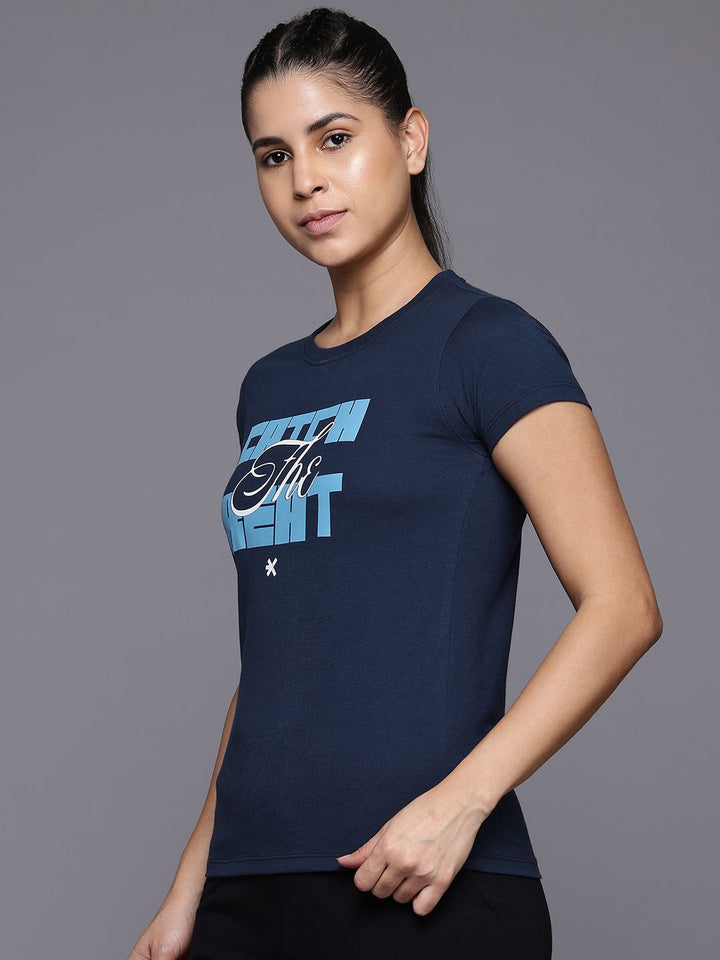 HRX by Hrithik Roshan Women Typography Printed Lifestyle T-shirt