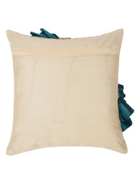 HOSTA HOMES Off White & Green 2 Pieces Geometric Square Cushion Covers