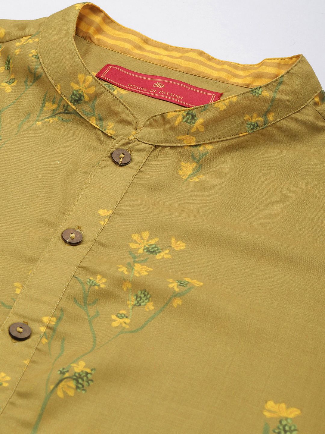 House of Pataudi Floral Printed Regular Jashn Kurta With Trousers