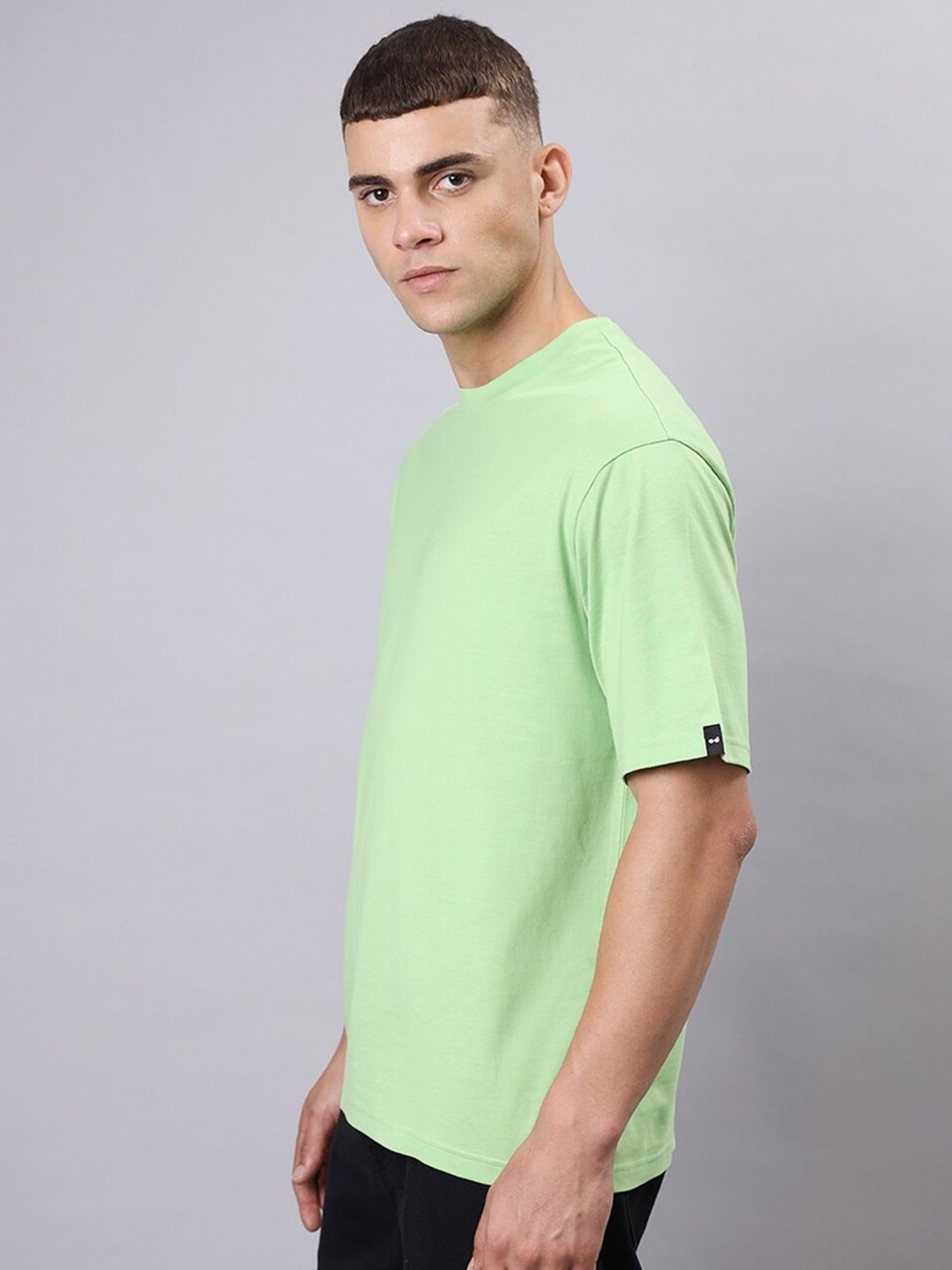 Bewakoof Drop-Shoulder Sleeves Oversized Cotton T-shirt