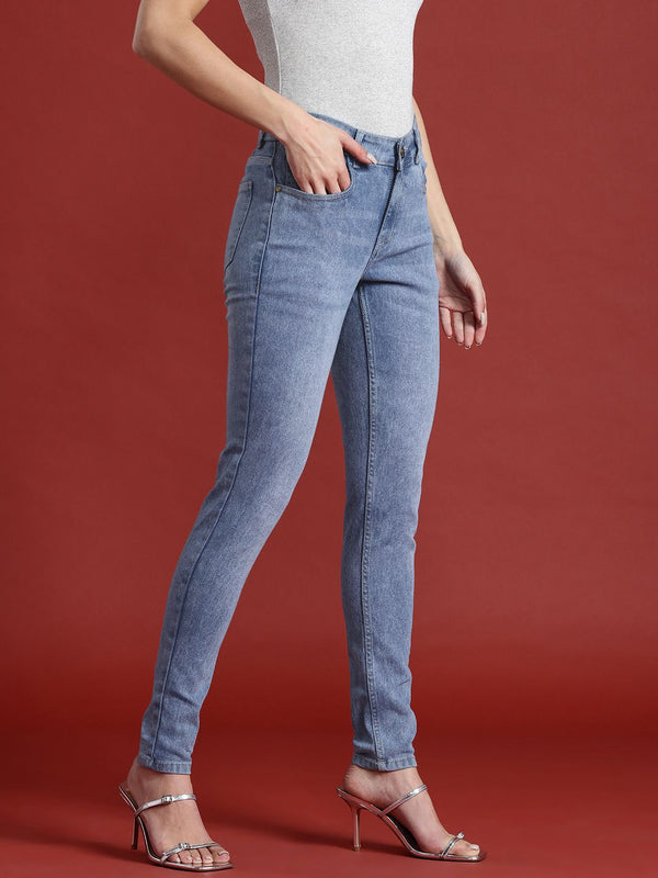 all about you Women Skinny Fit Light Fade Stretchable Jeans