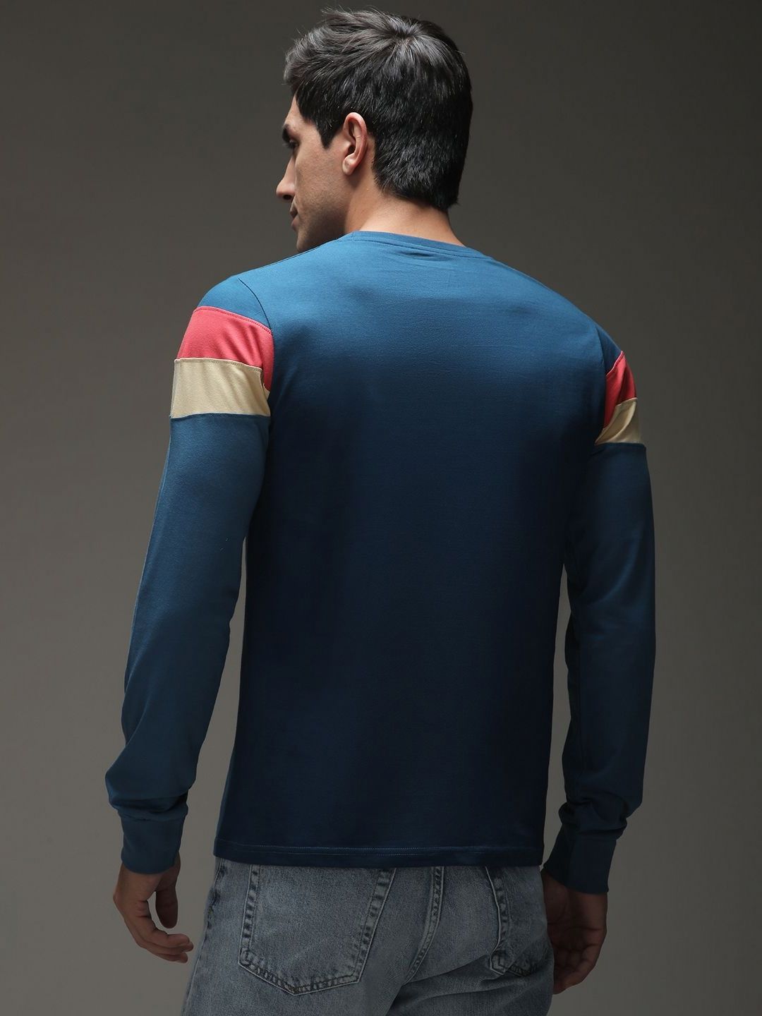 Difference Of Opinion Men Regular Fit Short Sleeve Printed Henley Tshirt