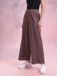 DressBerry Women Flared Pleated Trousers