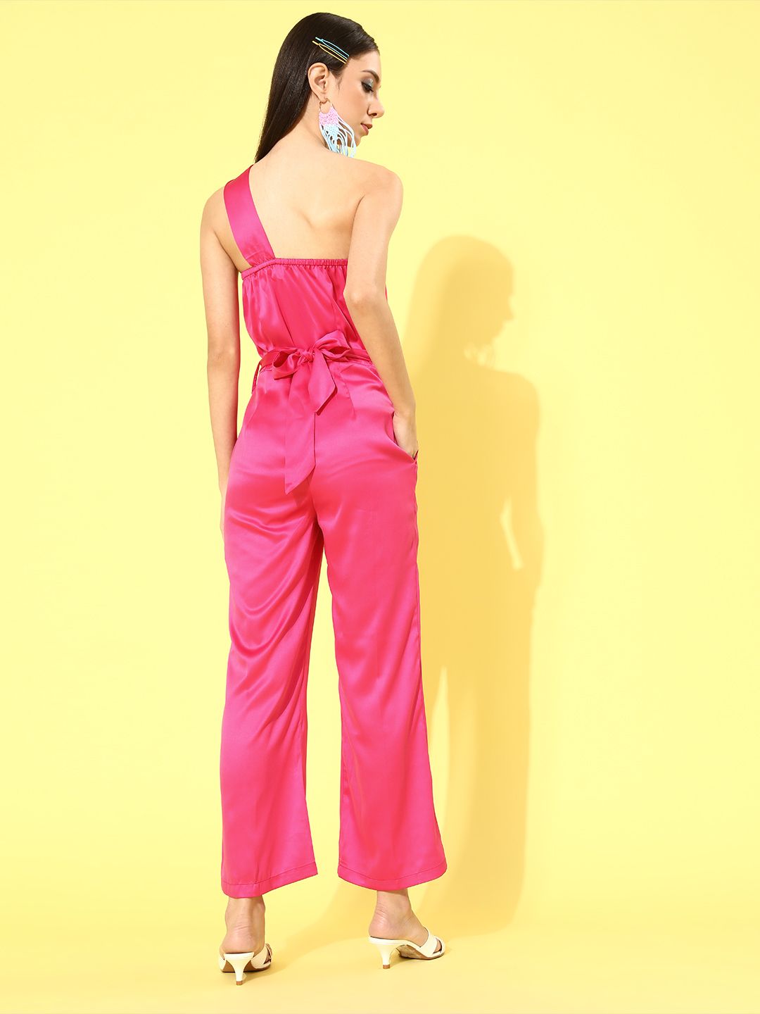 STREET 9 Fuchsia Pink Basic Jumpsuit