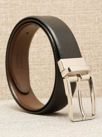 Teakwood Leathers Men Textured Leather Reversible Formal Belt