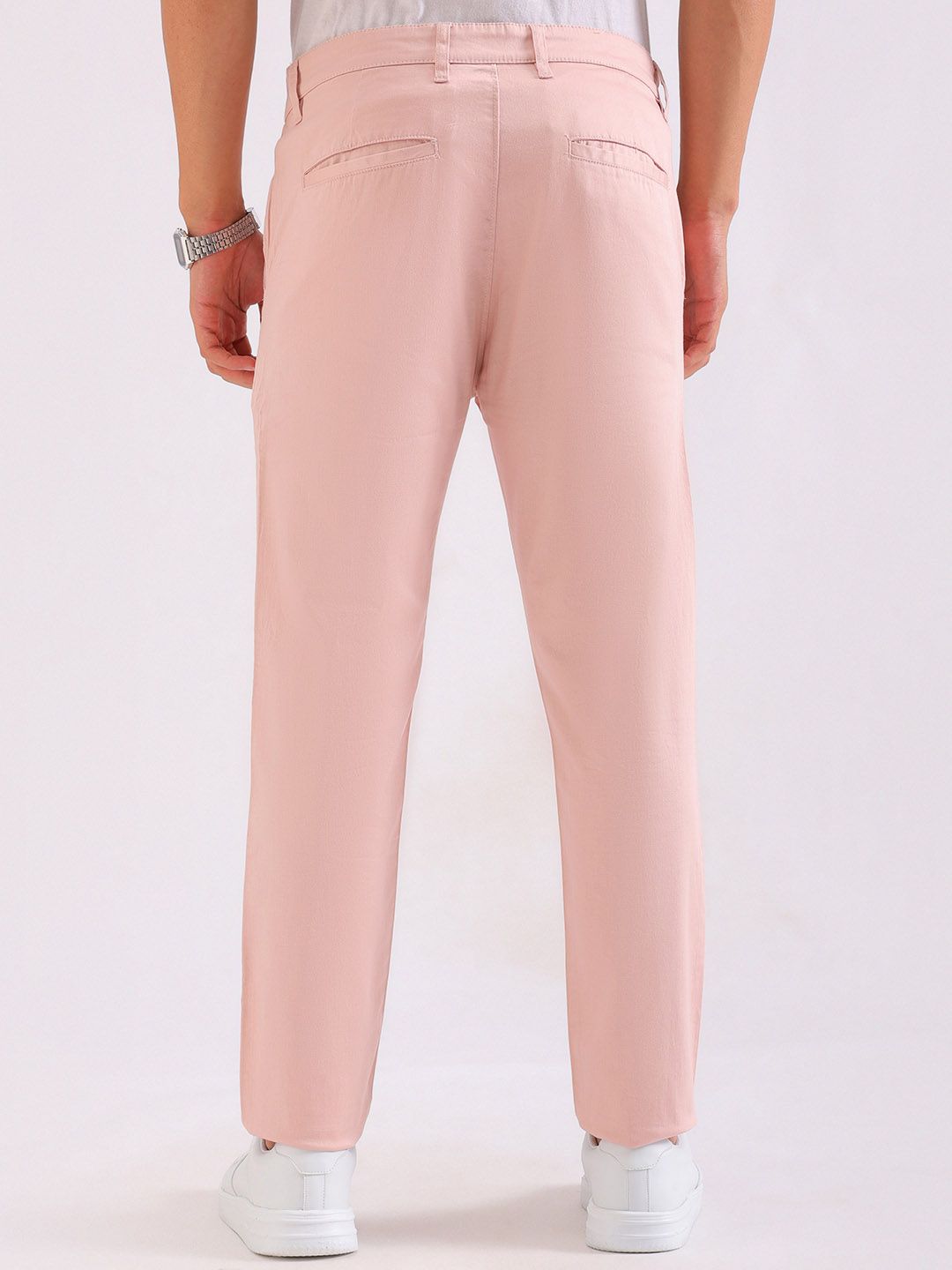 The Indian Garage Co Men Slim Fit Mid-Rise Trousers