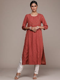 House of Pataudi Embellished Sequined Straight Jashn Kurta