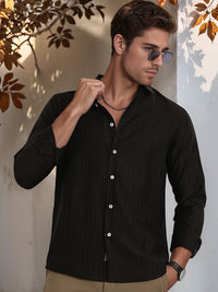 Thomas Scott Men Classic Slim Fit Opaque Casual Shirt