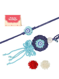 Voylla Nazar Evil Eye Crocheted Bhaiya Bhabhi Rakhi