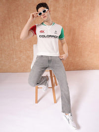 The Indian Garage Co Typography Printed Polo Collar T-shirt