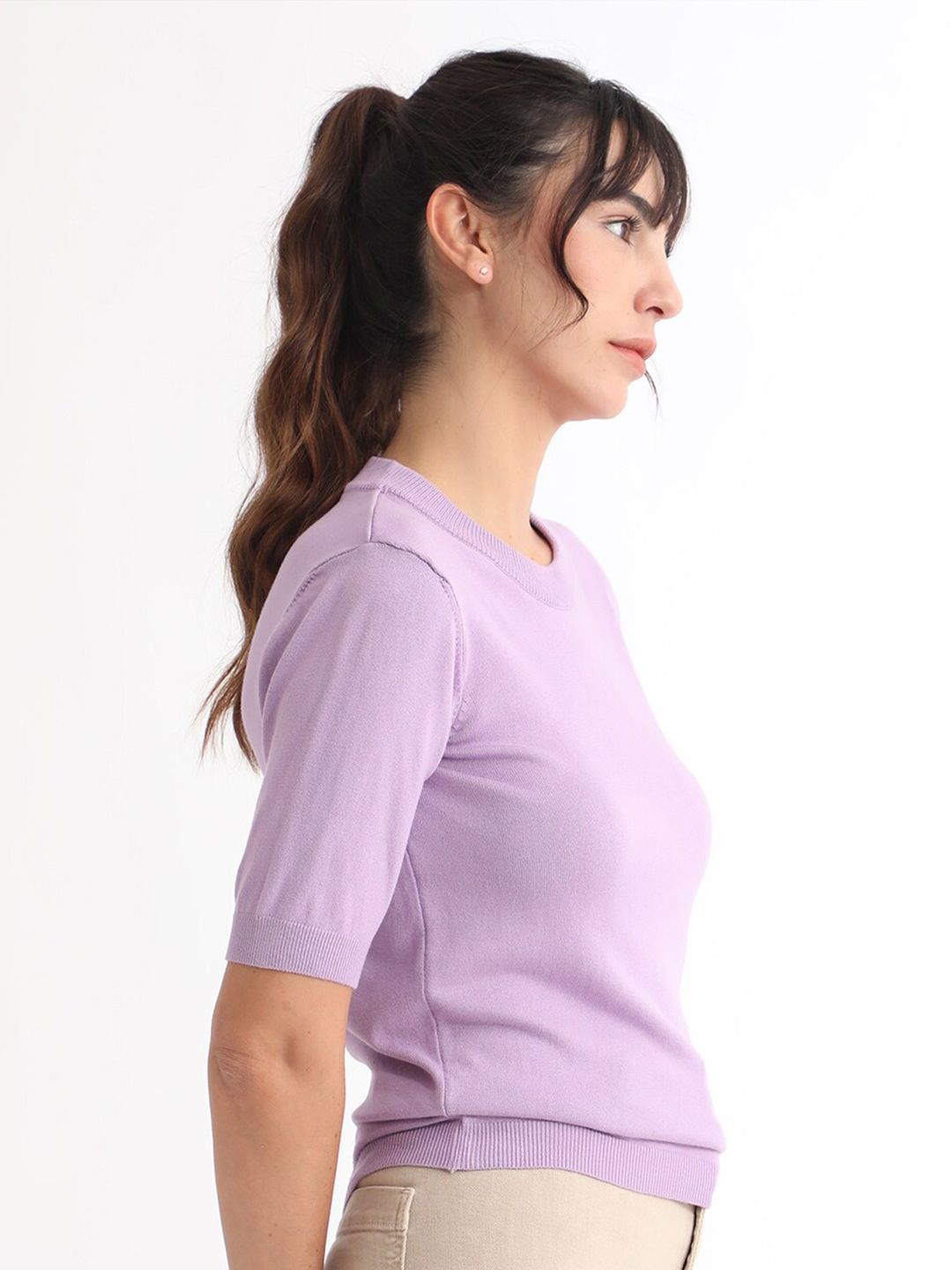 RAREISM Basic Round Neck Sweaters