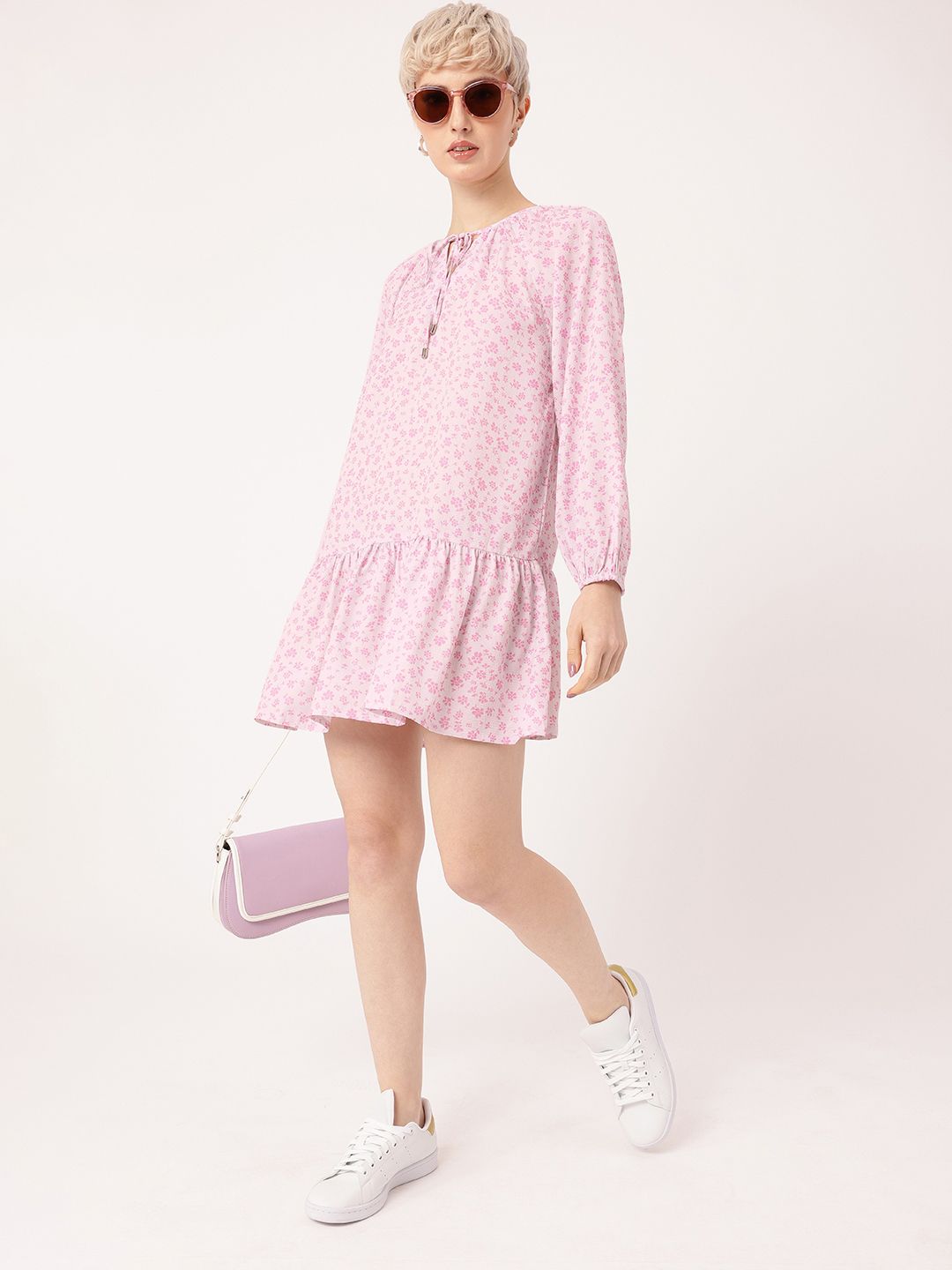 DressBerry Garden Glam Floral Printed A-Line Mini Dress