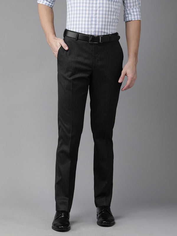 Park Avenue Men Charcoal Smart Trousers