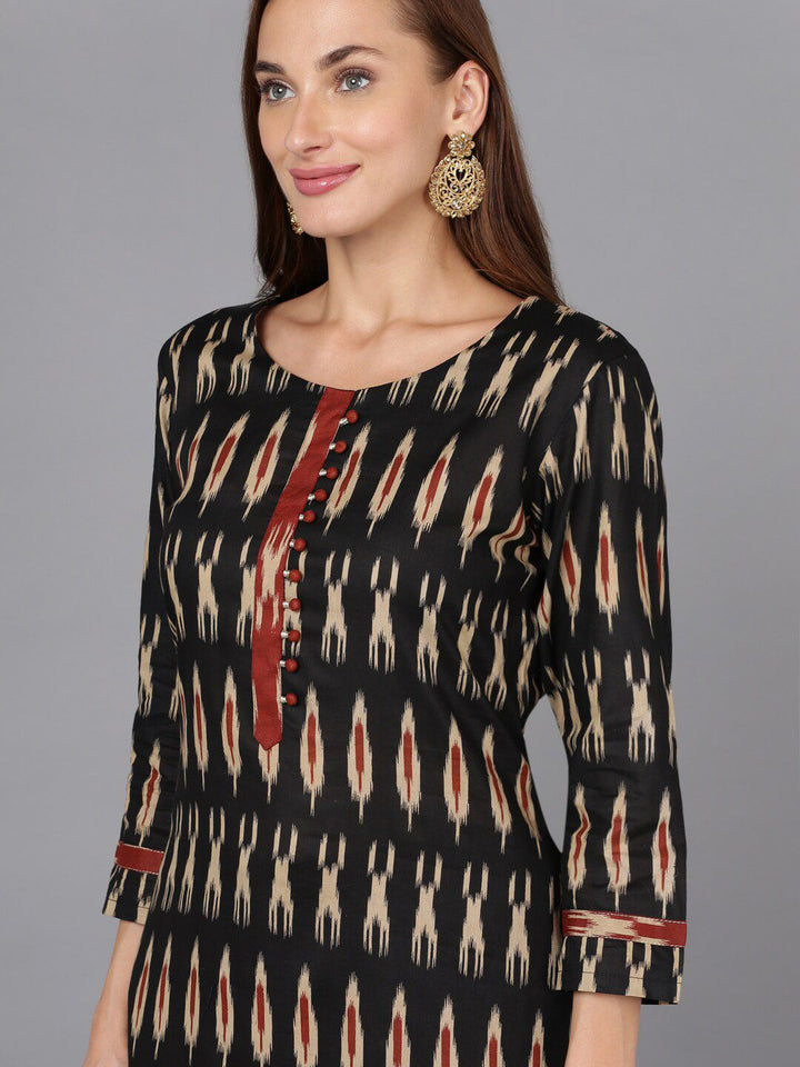 KALINI Ethnic Motifs Printed Straight Kurta With Trousers & Dupatta