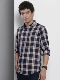 The Indian Garage Co Men Checked Casual Shirt