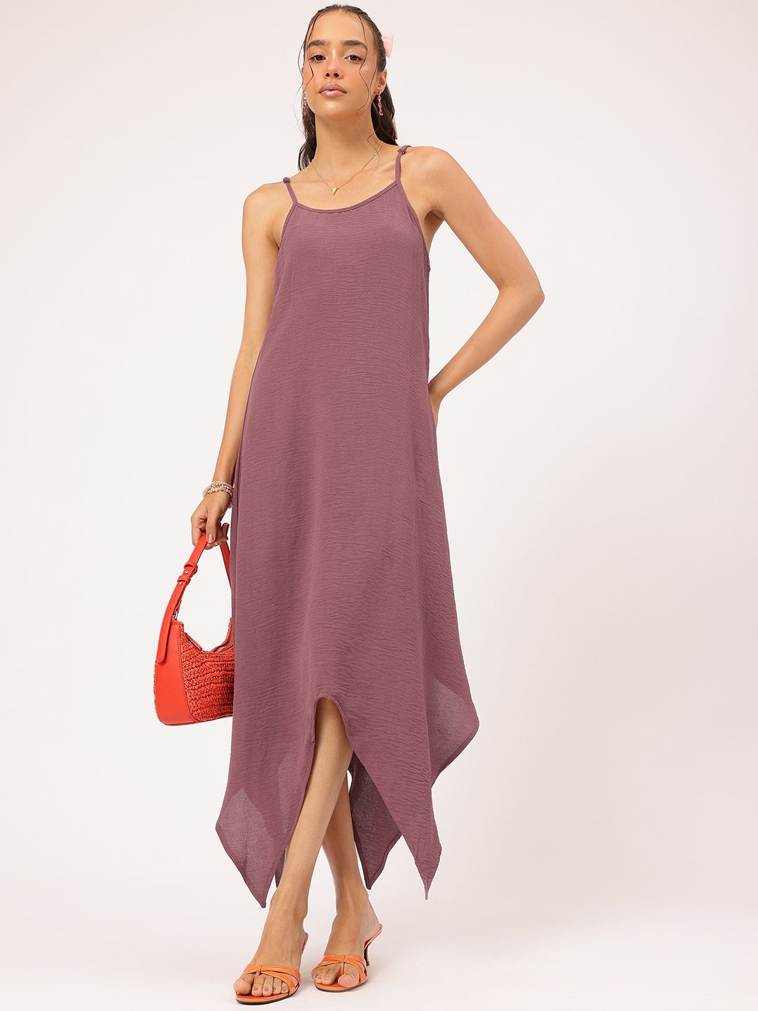 DressBerry Dainty Delights Crinkled A-Line Midi Dress