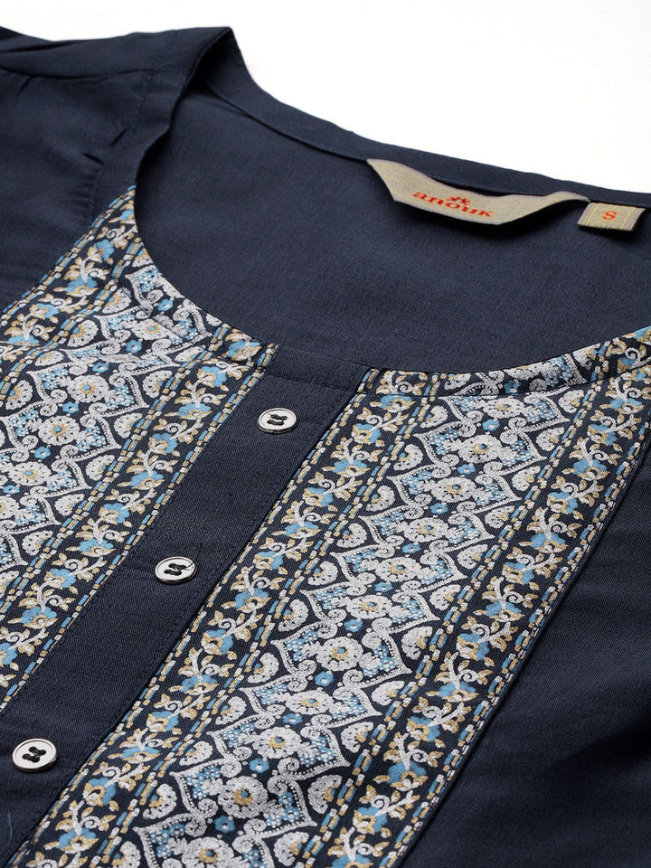 Anouk Ethnic Motifs Regular Kurta With Palazzos & Dupatta