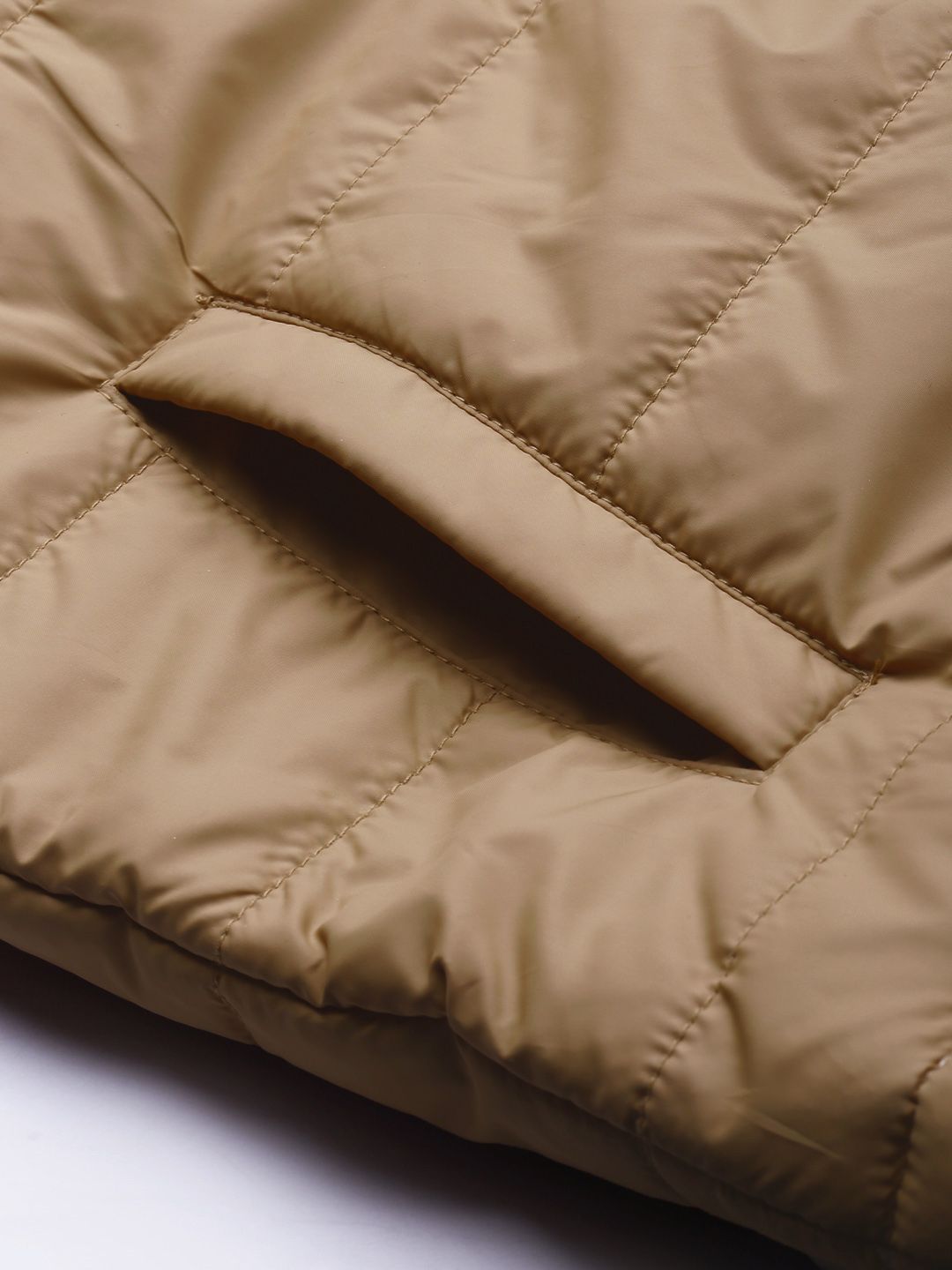 The Indian Garage Co Men Zip-Front Puffer Jacket with Flap-Button Pockets
