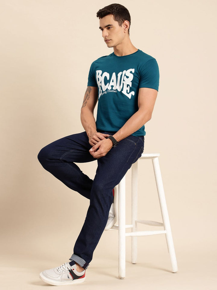 Being Human Pure Cotton Typography Printed T-shirt
