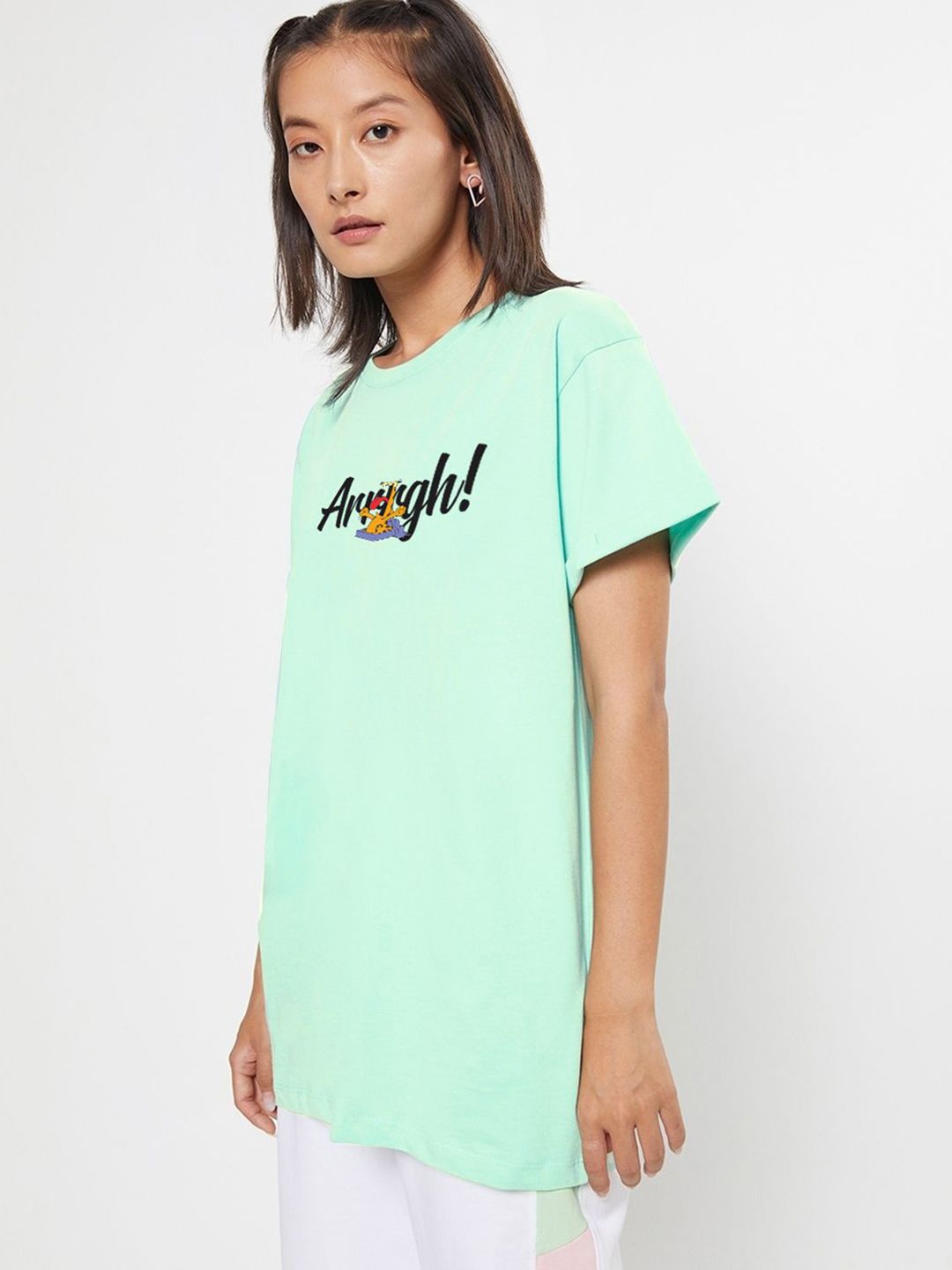 Bewakoof Women Garfield Comic Graphic Round Neck T-shirt