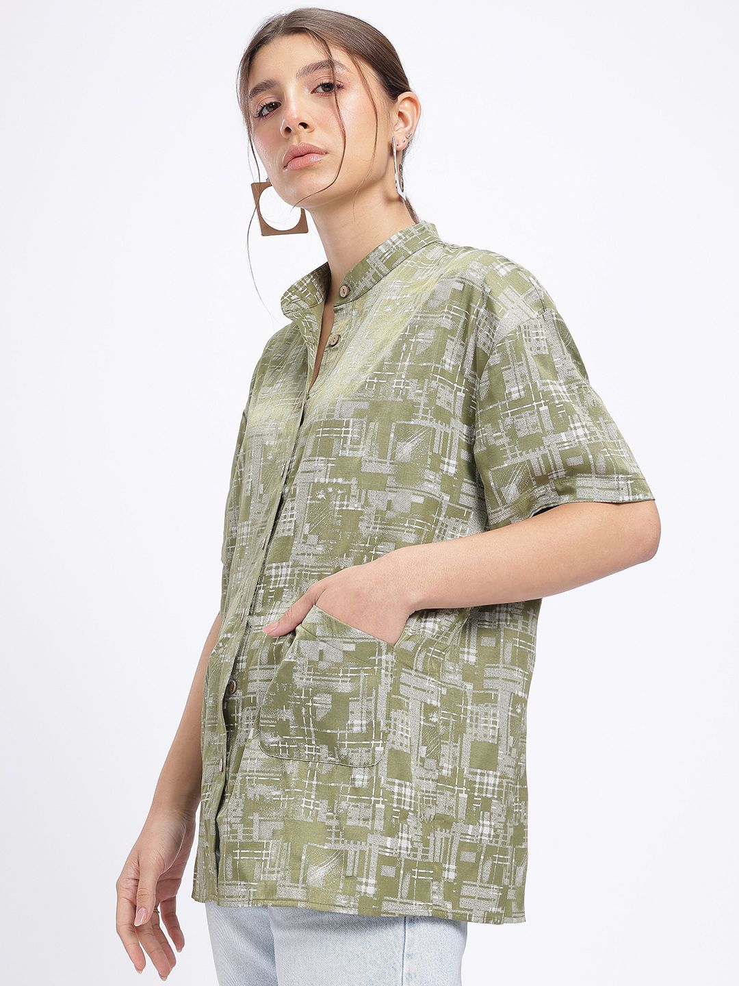 DressBerry Reflected Angles Relaxed Shirt
