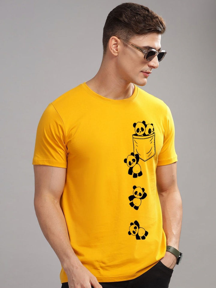 ADRO Men Typography Printed Pockets T-shirt