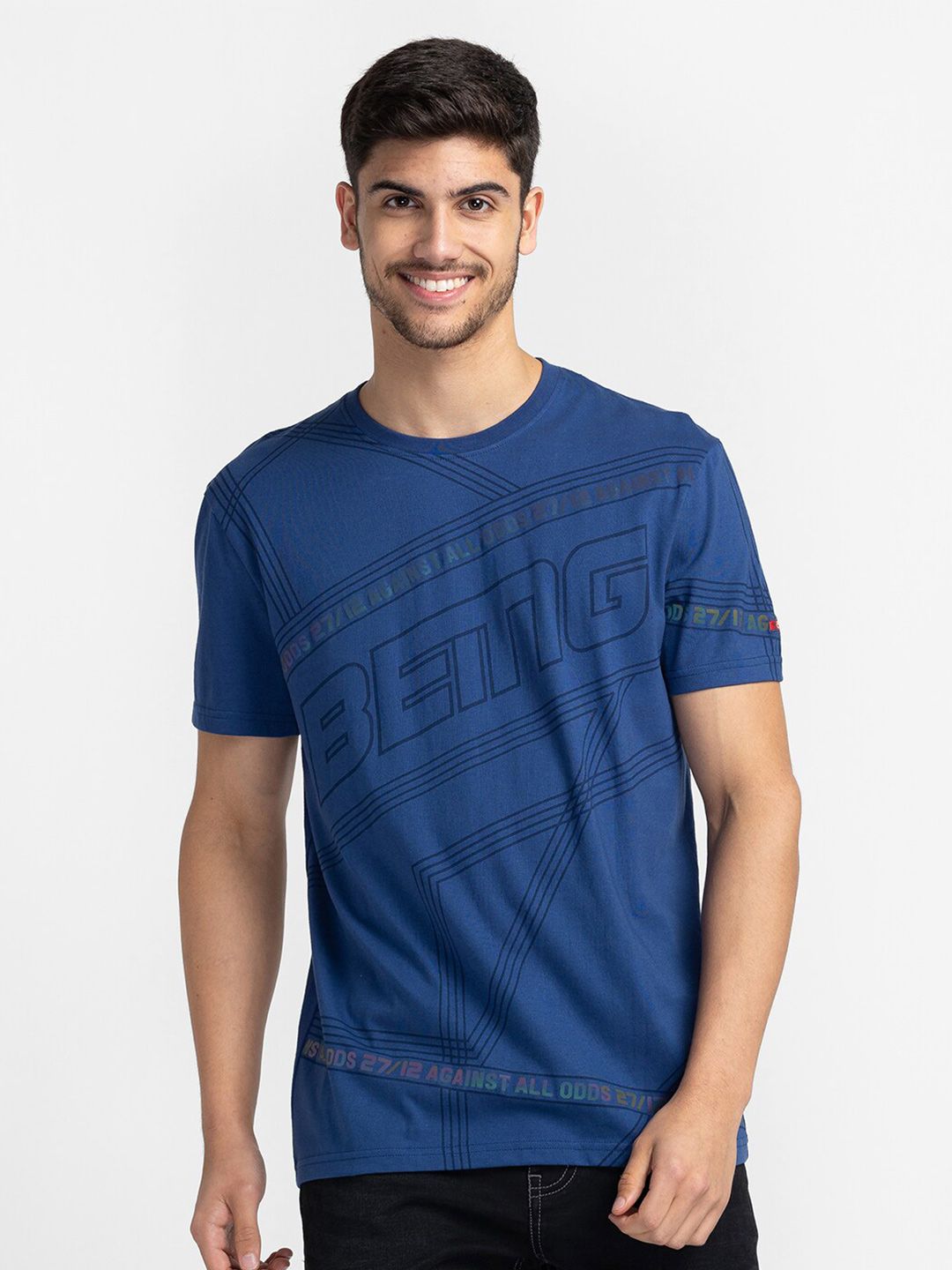 Being Human Typography Printed Casual T-shirt