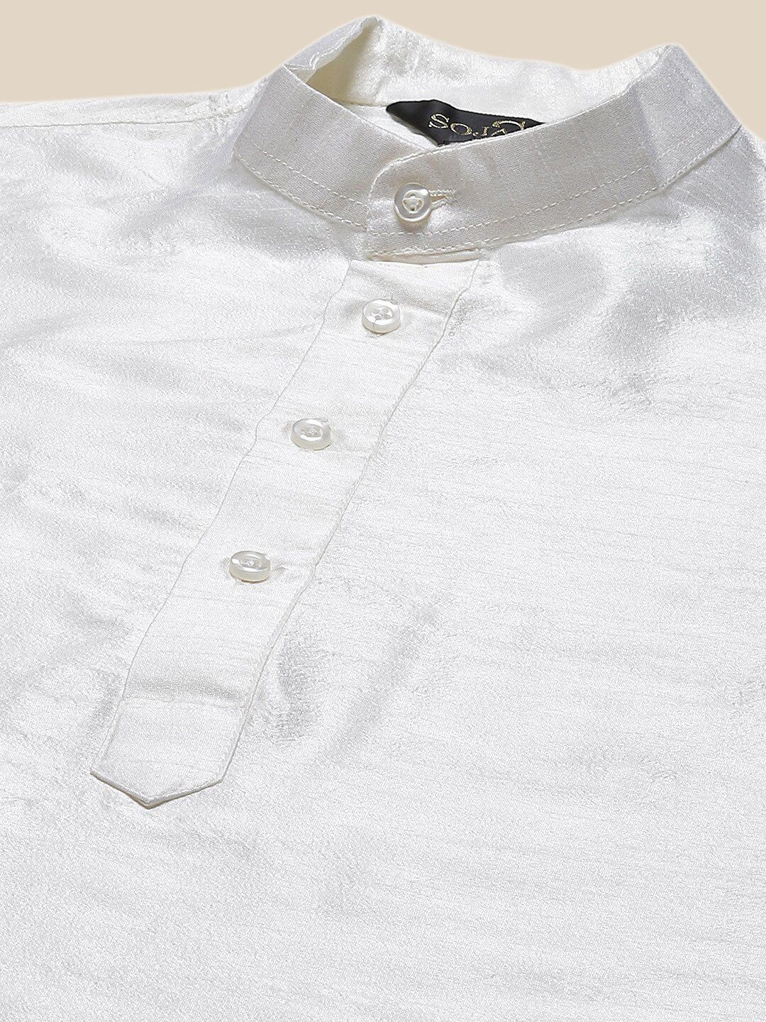 SOJANYA Mandarin Collar Straight Regular Kurta With Churidar & Nehru Jacket