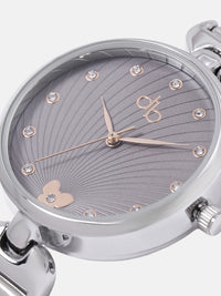 DressBerry Women Embellished Dial & Bracelet Style Straps Analogue Watch UT-A8648-GRY-DB