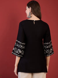 Anouk V-Neck Regular Sleeves Short Kurti